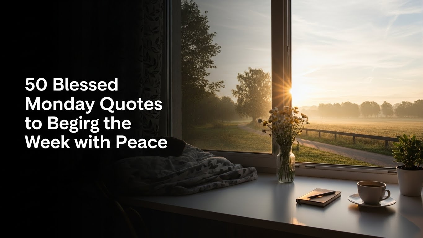 Blessed Monday quotes with peaceful morning vibes, inspiring positivity, gratitude, and calm motivation to start the week with clarity.